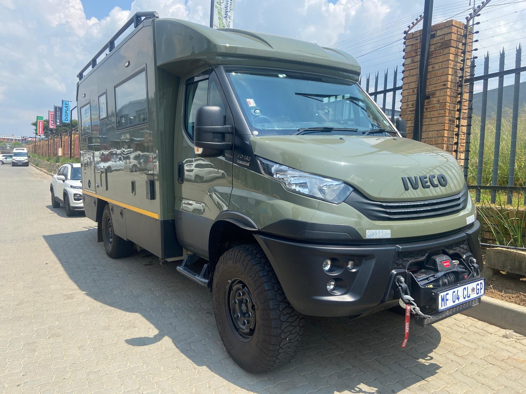 Green Iveco Daily 4x4 camper
